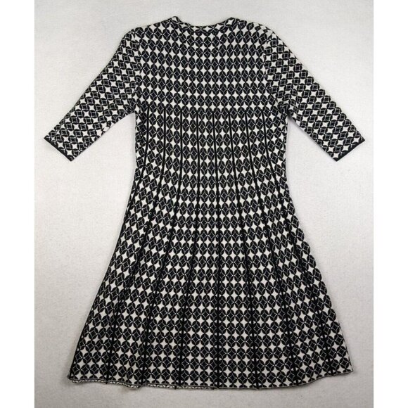 ELODIE - WOMEN'S BLACK & WHITE PRINT SWEATER DRESS - SIZE M - Picture 5 of 6